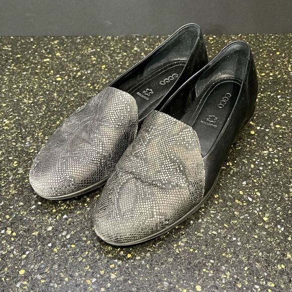 Ecco TOUCH Snakeskin Print Loafer - Picture 1 of 7